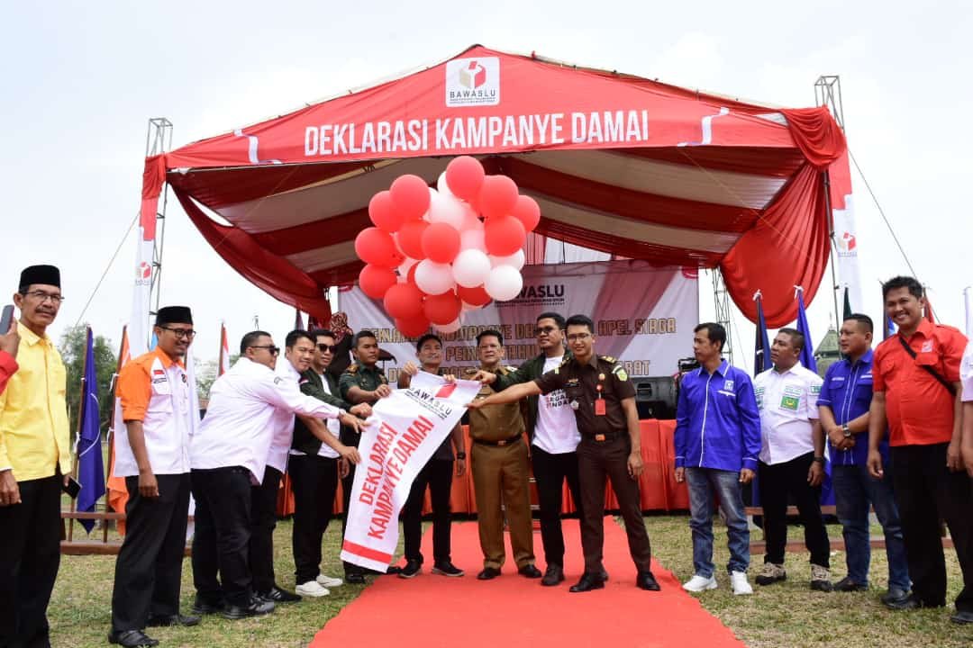 Pj Bupati Tubaba Hadiri Deklarasi Kampanye Damai Dan Apel Siaga Pada